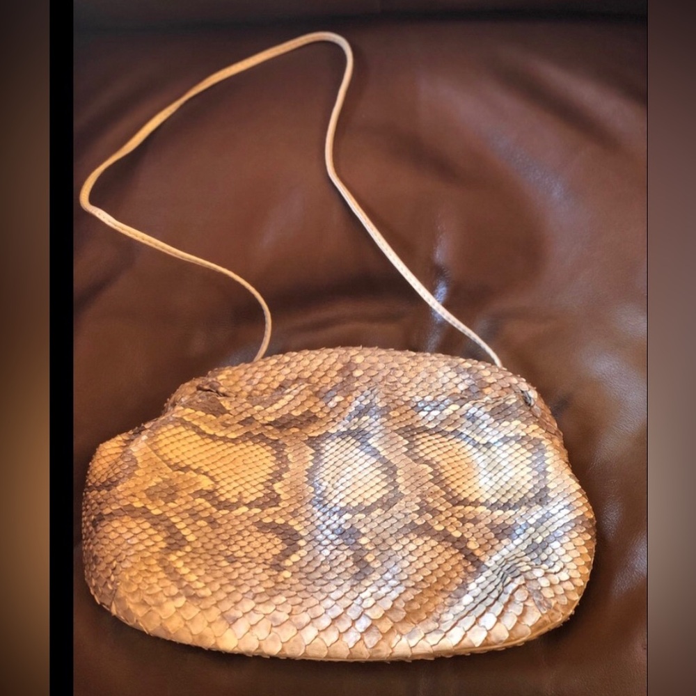 Vintage Hala Genuine Snakeskin Shoulder/Clutch Purse Bag